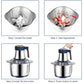 5L Electric Meat Grinders Food Crusher Stainless Steel Multifunctional Vegetable Slicer Processor Chopper Kitchen Appliances