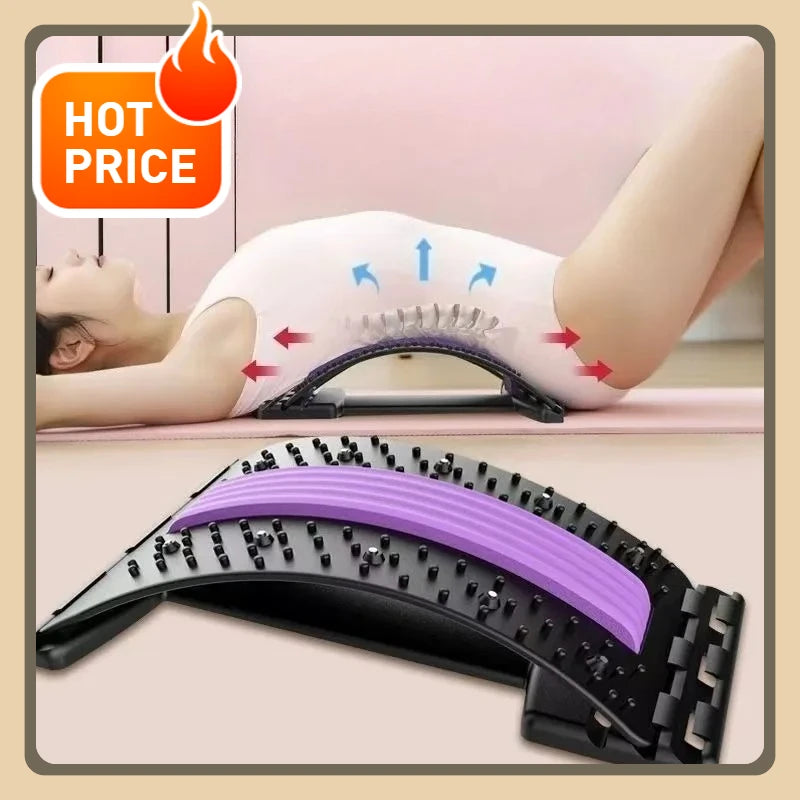 Yoga-Friendly Back Stretching Device - Home Lumbar Massager | Back Traction Tool for Fitness & Back Opening Exercise