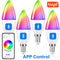 Tuya Bluetooth Smart E14 5W Candle Light Lamps RGBCW 220V Dimming Color Change Atmosphere Group Control Timing Smart Life APP