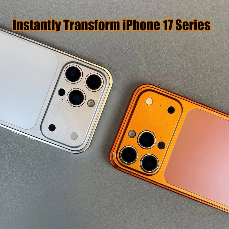 Original Alloy Frame Case For iPhone 13 14 15 16 Pro Max Instantly Transform 17 Pro Max Large Window Backplane Protective Film