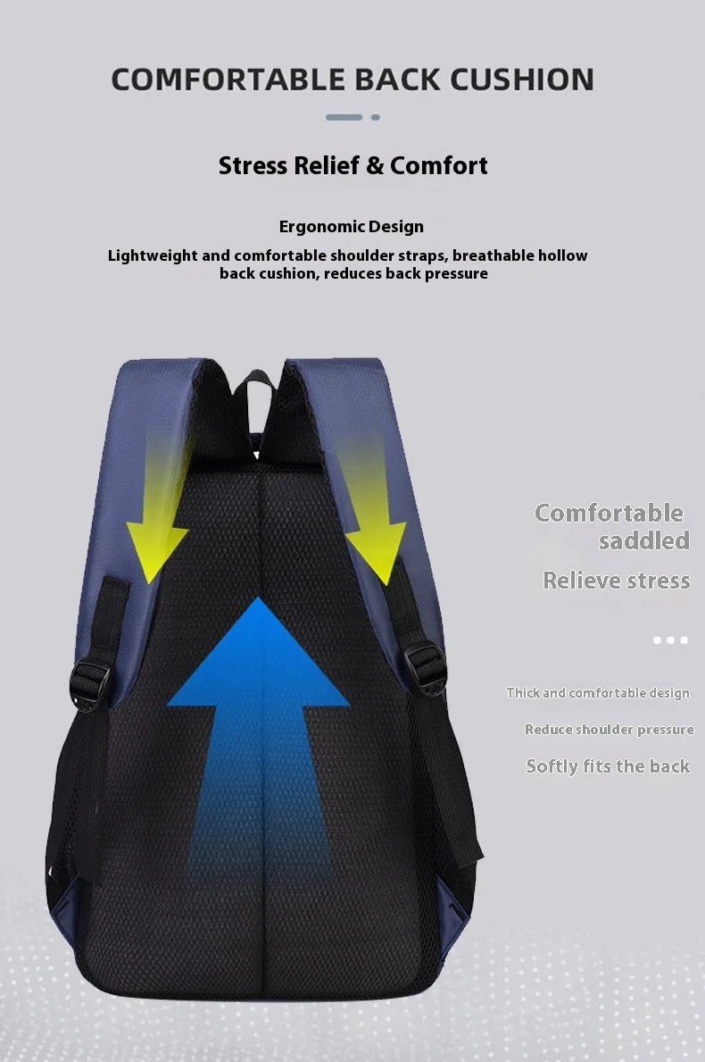 Men's Backpack Oxford Waterproof Backpack Large Capacity Business Computer Bag Leisure Travel Backpack School Student Schoolbag