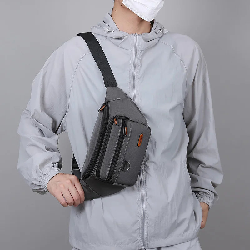 Waterproof Men's Waist Pack Fanny Pack with Adjustable Strap for Travel Sports Running - Quick-Access Outdoor Waist Bag