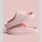 Feslishoet Women Letter Slippers Beach Slides Solid Color Mens Thick Sole Indoor Bathroom Anti Slip Shoes Summer Couple Sandals
