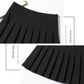 Pleated skirt for women in spring and summer, jk white A-line skirt, new Korean version high waisted skirt, versatile plaid skir