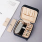 Portable Mini Jewelry Storage Box Travel Organizer Jewelry Case Leather Storage Earrings Necklace Ring Jewelry Organizer Display