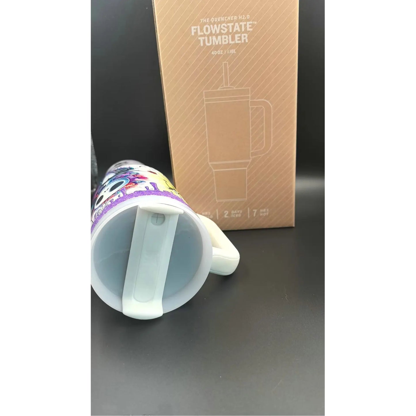 Glow in the Dark Halloween Travel Mug,Insulated Stainless Steel Halloween Coffee Tumbler, Spooky Cups for Adults, Festive Glow i