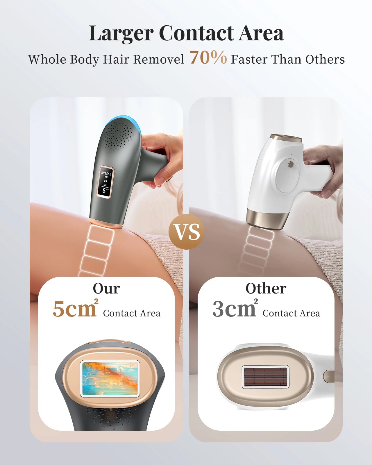 3-in-1 Laser Epilator 999900 Flash Painless IPL Hair Removal for Women Bikini Legs Arms Laser Hair Remover Permanent Depilato