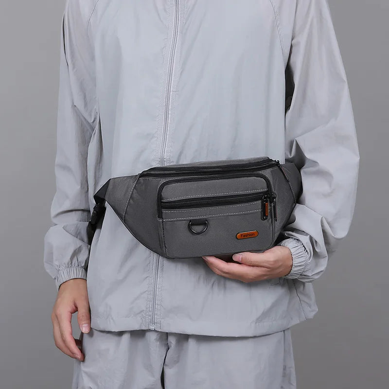 Waterproof Men's Waist Pack Fanny Pack with Adjustable Strap for Travel Sports Running - Quick-Access Outdoor Waist Bag