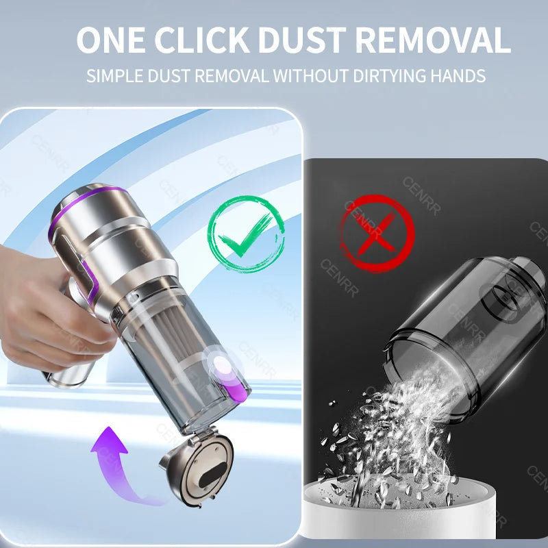 Mini Car Vacuum Cleaner 998000PA Cordless Powerful for Home Handheld Blower Car Cleaner Portable Car Vacuum Cleaner