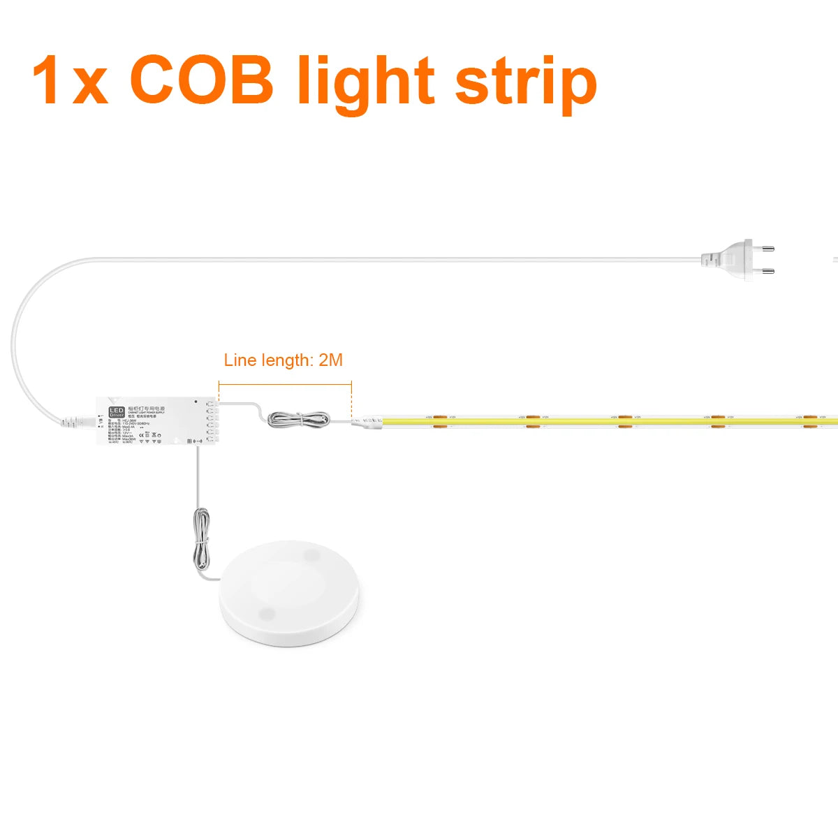 LED Acoustic Board Decorative COB Light Strip Touch Dimmable Wall Background Lamp Show Shelf Under Cabinet Bedroom Night Light