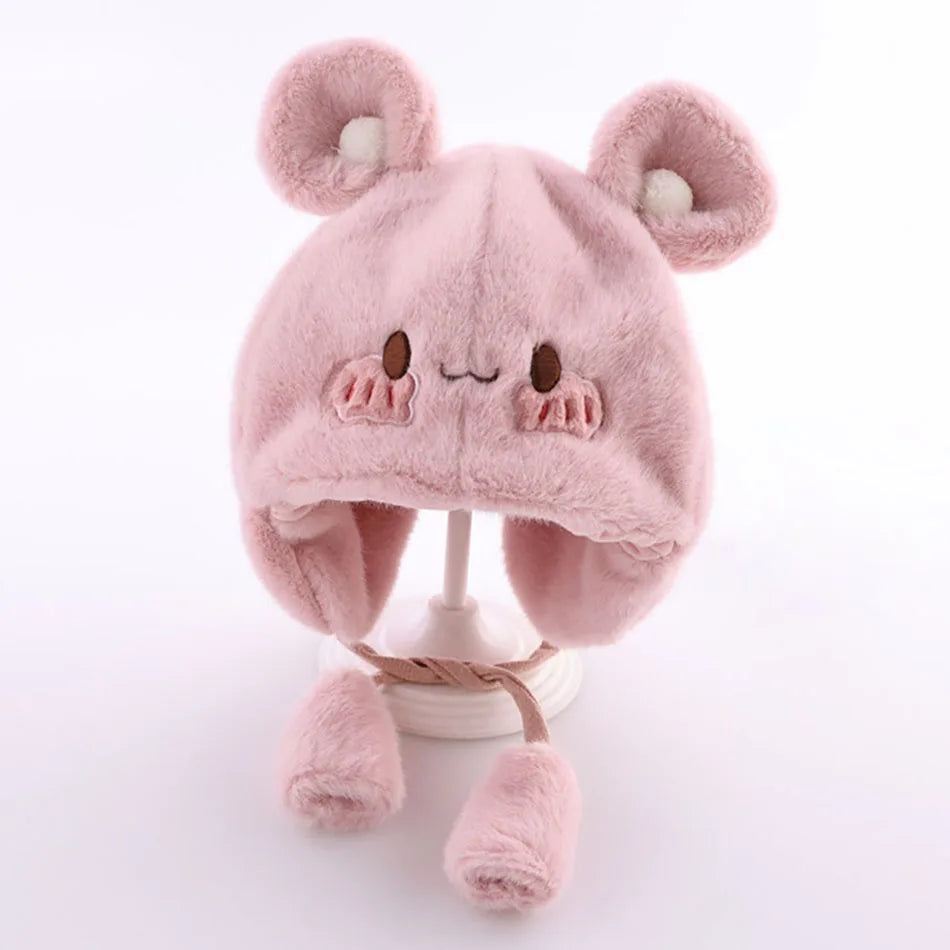 Comfy Plush Infant Hats with Ear Flaps Warm Winter Caps for Babies Designed Suitable Cold Weather Warmth Maximum Cozy and Style