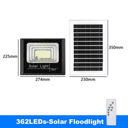 LED Solar Light For Outdoor Garden Floodlight Luminous Waterproof Stairs Wall Solar Light Dimming Light/time/remote Control