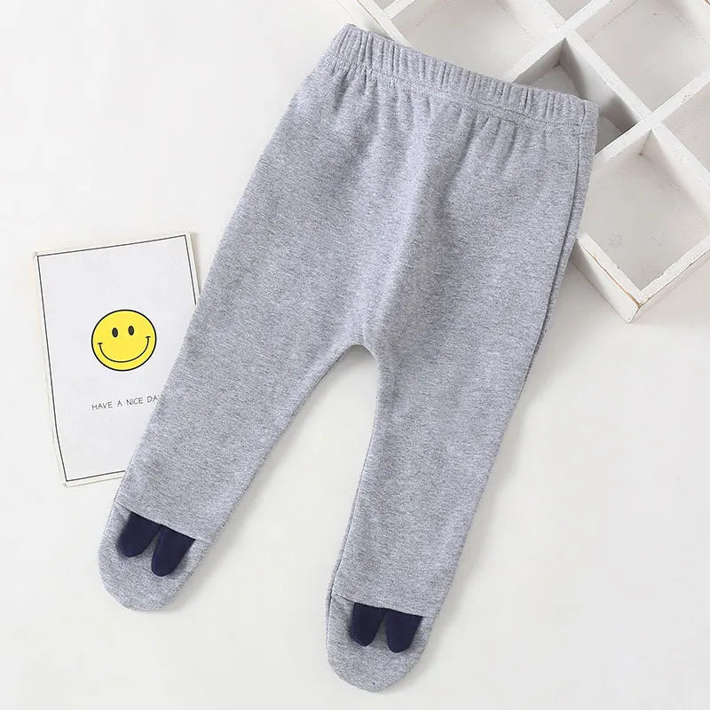 0-18M Baby Girl Pant with Footies Heart Trousers Newborn Infant PP Pant Toddler Girl Clothes Elastic Waist Kid Legging A1119