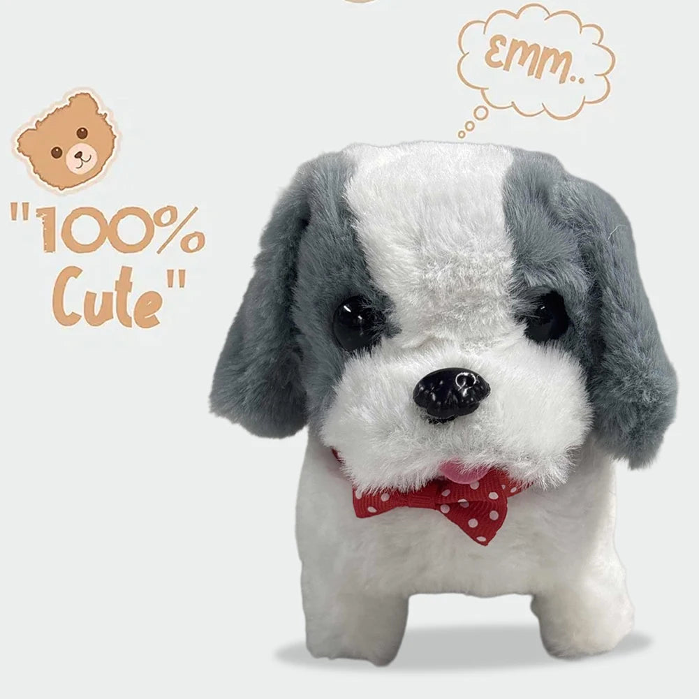 2026 New Cute Plush Robot Puppy Interactive Walking Simulated Puppy Barking Tail Wagging Puppy Plush Toy Chilren without Battery