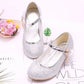 Girls High Heels Children's Leather Shoes Small Children Princess Single Shoes Sequins Students Dance Performance Gift