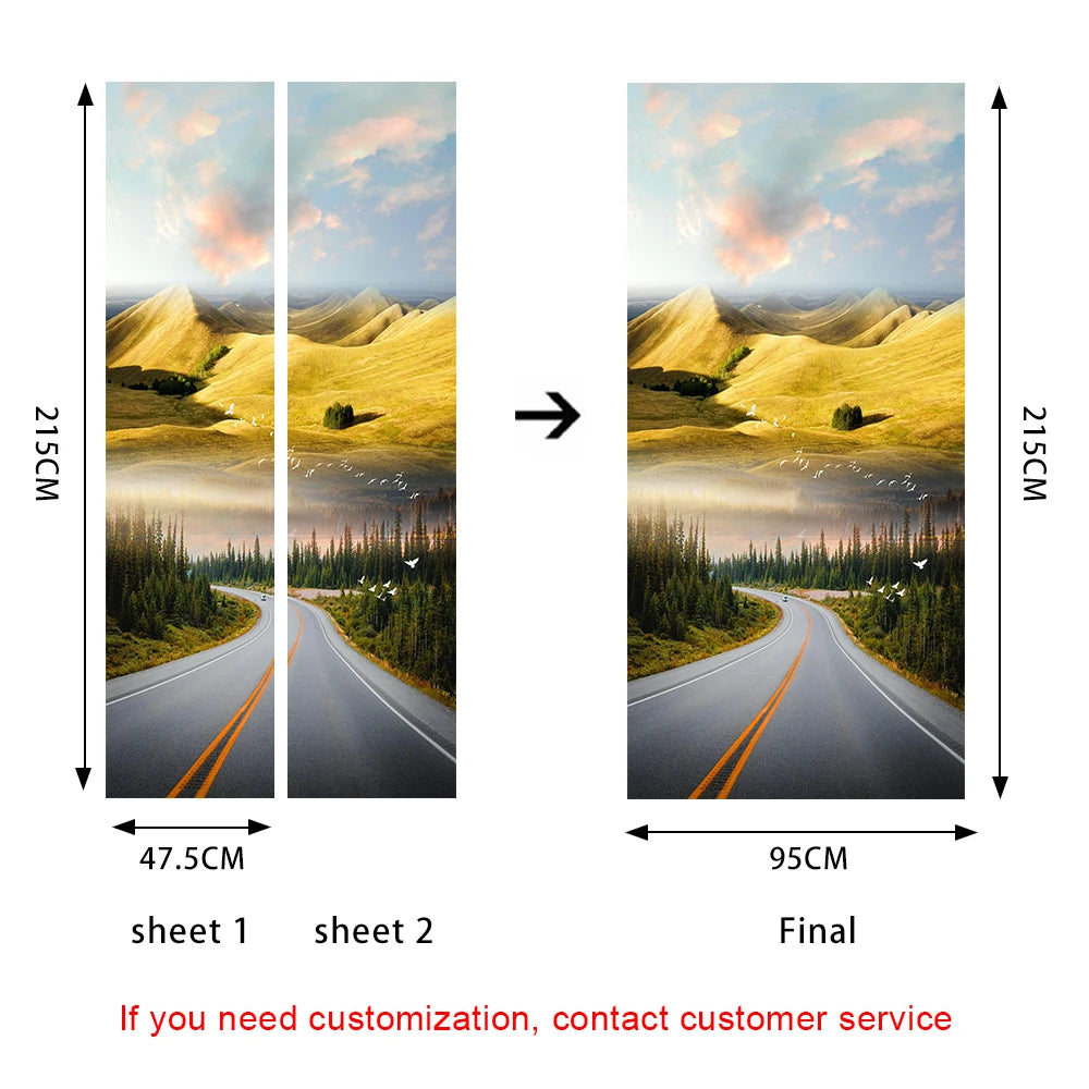 Simulation Of Gilt Leaves DIY Door Stickers Home Decoration Wall Sticker Kitchen Art Mural Peel & Stick Waterpoof PVC Wallpaper