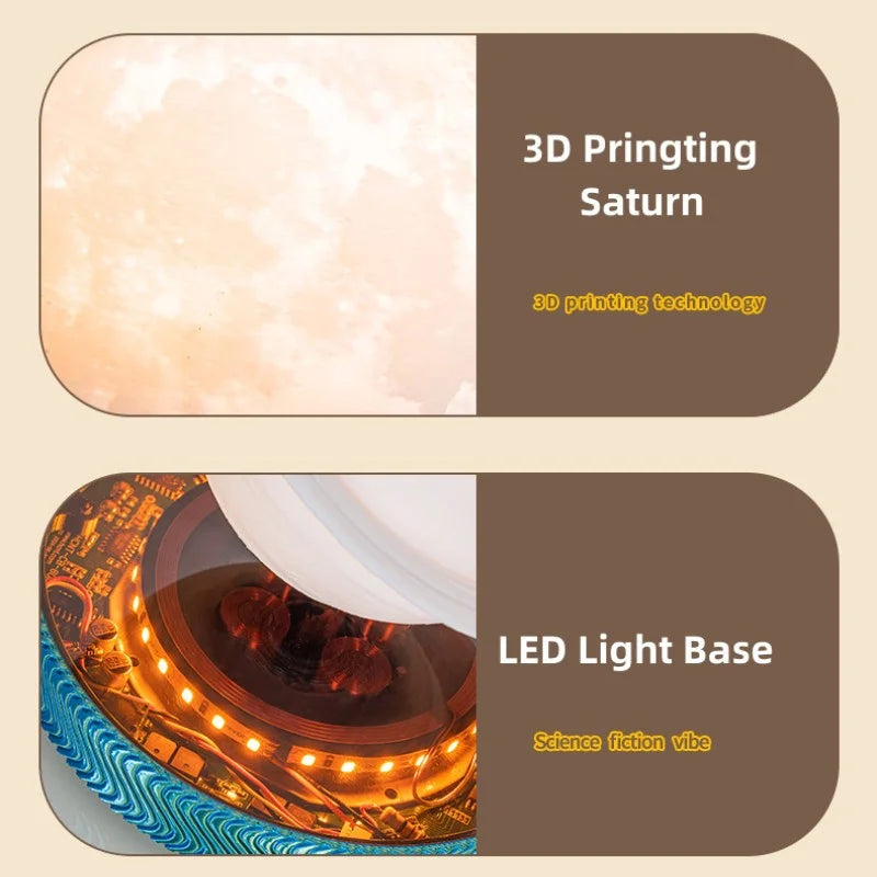 Magnetic Levitating Bulb Saturn Moon Lamp Levitating Rotating Table Lamp Creative Office Home Decoration Unique Gifts