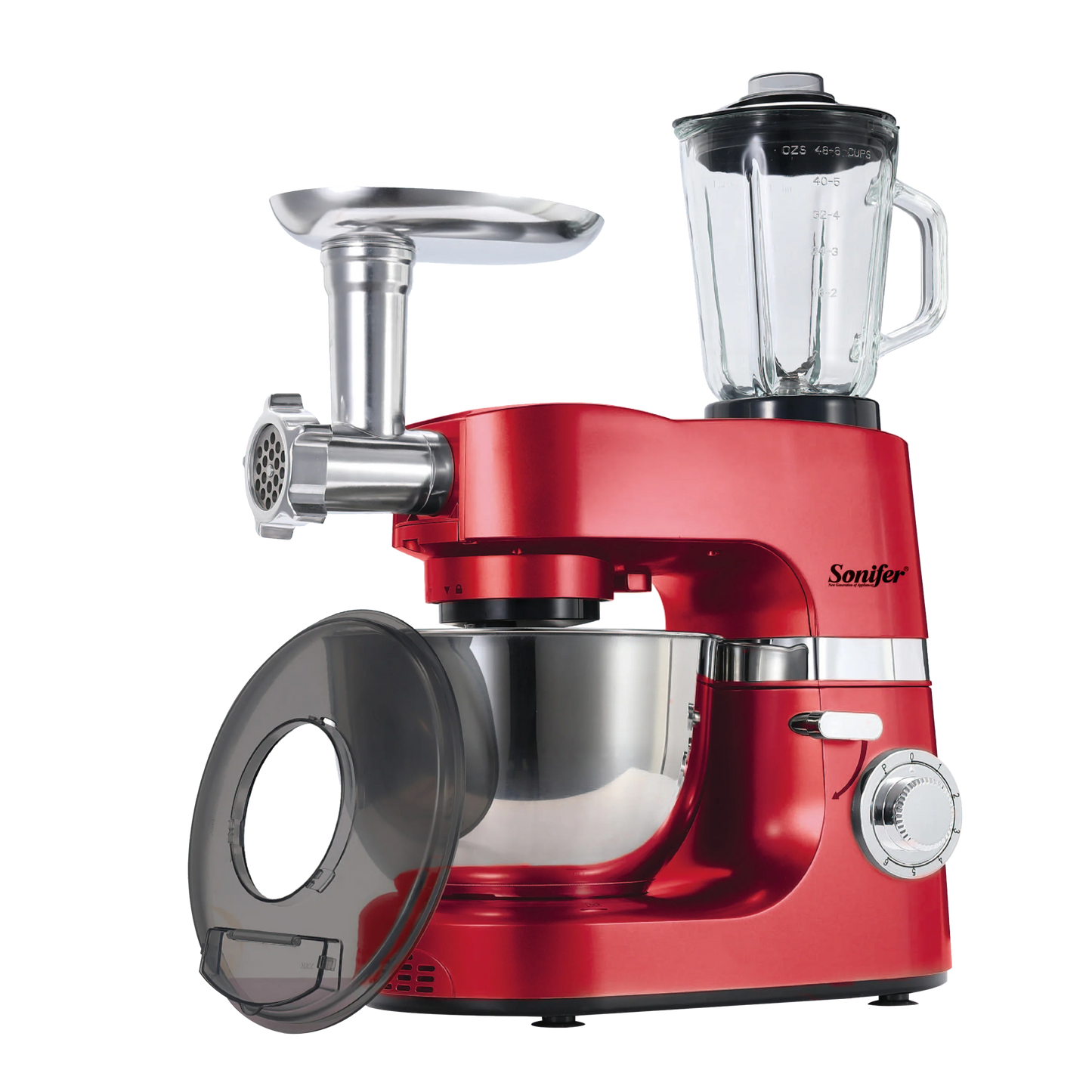 All-in-One 3-in-1 Stand Mixer with Full Metal Gears, 7L Bowl, Blender, Meat Grinder, Dough Hook, Whisk & Beater