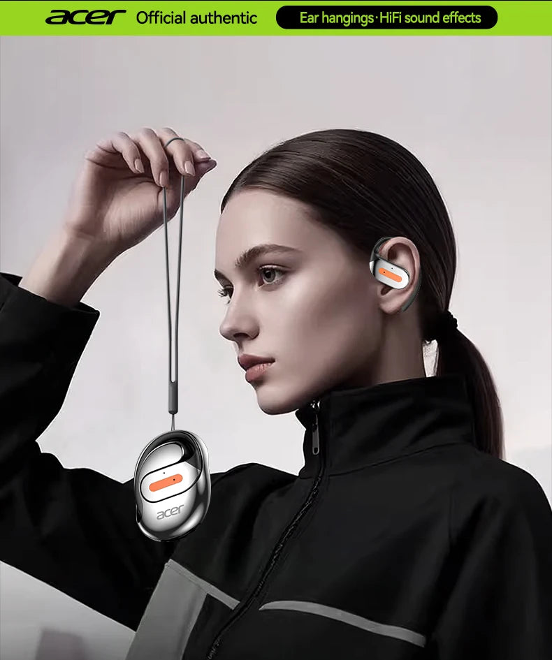 Acer Ohr502 Bluetooth Headset Open Design Wireless Call Noise Reduction Comfortable Wearing Sports Running Fitness Compatible with Mobile Phones Tablets Laptops