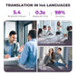 Real Time Translators Headphones with Smart Touch Screen 144 Language Translator Earbuds Noise Canceling Wireless Travel Headset