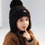Kids Winter Hat with Ear Flaps Hat with Furry Pom-Pom & Plush Lining - Soft Warm Beanie for Boys & Girls for & 4-10 Y