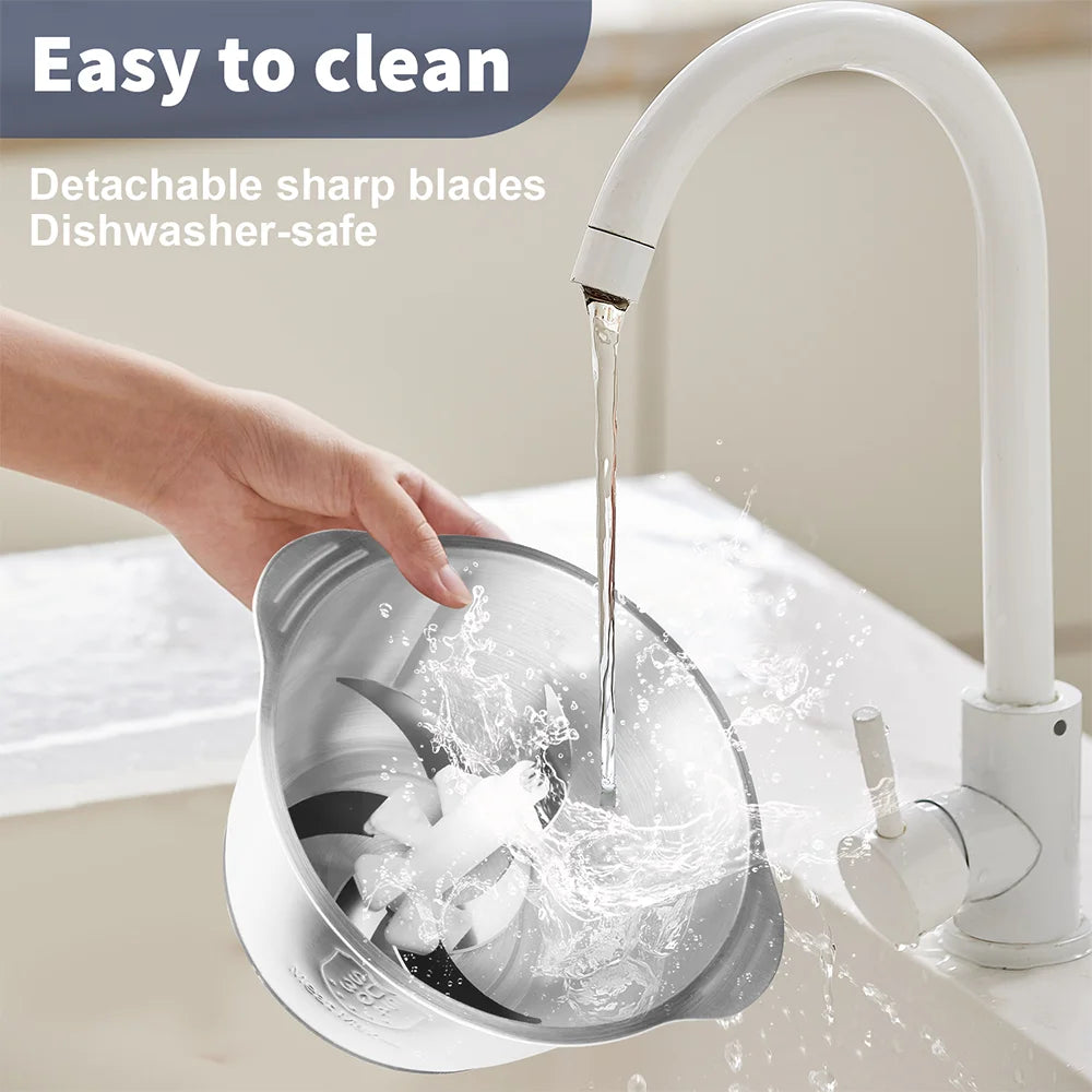 5L Electric Meat Grinders Food Crusher Stainless Steel Multifunctional Vegetable Slicer Processor Chopper Kitchen Appliances