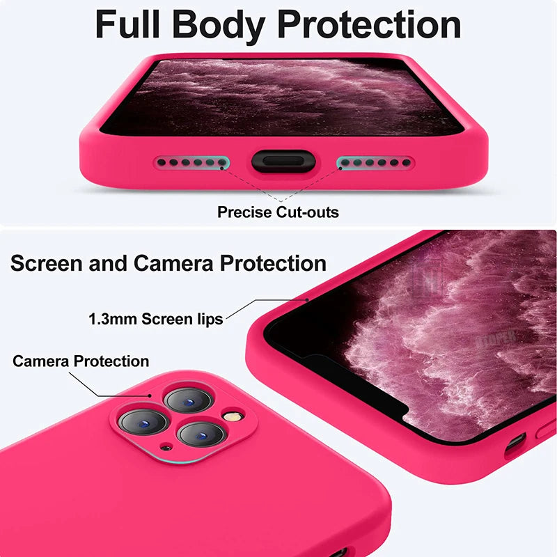 New 17 Series Official Silicone Soft Case for iPhone 17 Air 16 15 14 13 12 11 Pro Max Plus Solid Color Protect Shockproof Cover