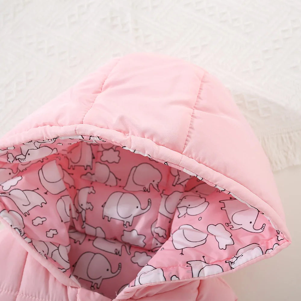 Winter children's clothing for infants and young children Elephant lining vest warm vest shoulder jacket and cotton jacket