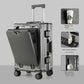 KO-KU New Front Opening Travel Suitcases 20/24/26/28 inch carrier Aluminum Frame Large Capacity Luggage USB Charging TSA Lock