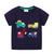 Jumping Meters 2-7T New Arrival Striped Cars Baby Girls Tees Cotton Summer Toddler Clothes Kids Tops Children's Tshirts