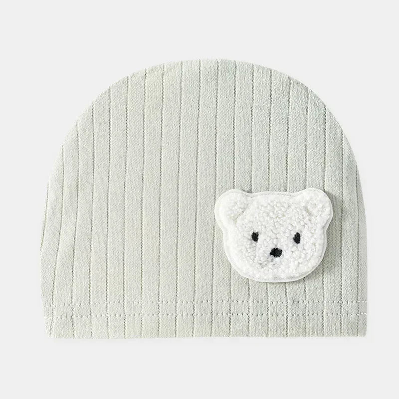 Newborn Cotton Soft Hat Baby Pure Cotton Cartoon Cap Infant 0-3 Months Windproof Spring Hat Kids Cap Newborn Accessories
