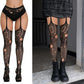 3 Pcs Pantyhose Fishnet Sexy Thigh-High Stockings Suspender Stockings for Women Garter Belt Stockings Hollow Out Pattern Tights