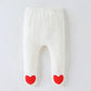 0-18M Baby Girl Pant with Footies Heart Trousers Newborn Infant PP Pant Toddler Girl Clothes Elastic Waist Kid Legging A1119