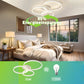 IRALAN Modern Ceiling Light with Infinitely Dimming App and Remote Control 3 Colors Changeable for in Living Sleeping and Lounge