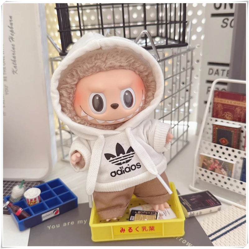 Doll Clothing Fashion Hoodie and Pants Set Korean