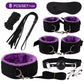 Exotic Bed Bondage Set BDSM Kits Exotic Sex Toys For Adults Games Leather Handcuffs Whip Gag Nipple Clamps Women Sex Products